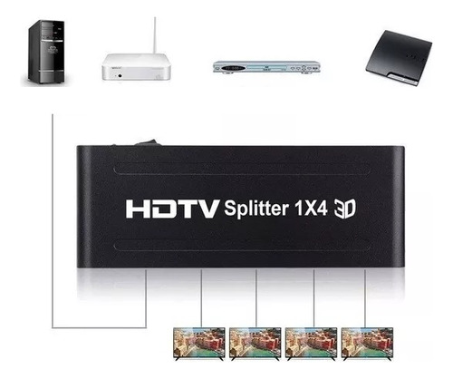 Spliter Hdmi 1x4 Puertos 1080p 3d  