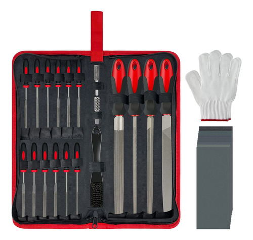 Settech Juego De 31 Limas De Metal Con Estuche, 4 Piezas Pla