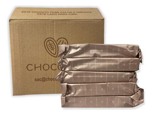 Caixa Barra De Chocolate Chocolife 50% Cacau Sem Açúcar 5kg