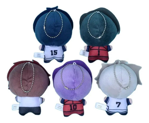 Llavero De Felpa Con Cierre Azul Isagi Nagi Action Bag, 5 Un