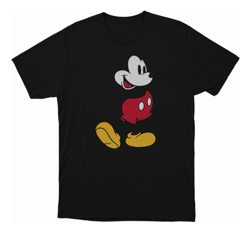 Remera Mickey Mouse Contento Color Gris Topo Melange