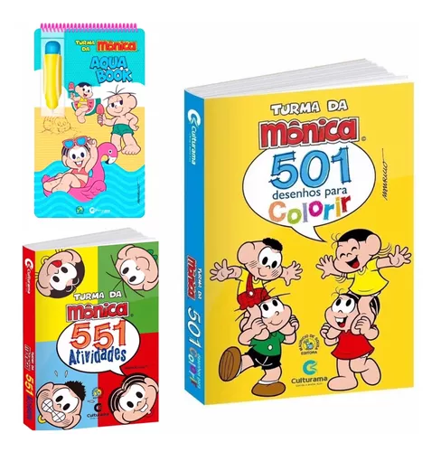 501 Desenhos Para Colorir Turma da Mônica Capa Comum