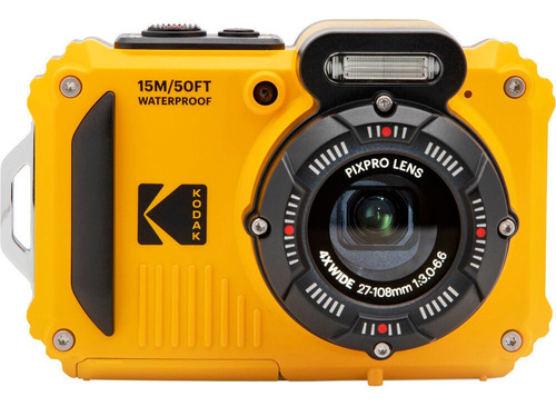 Câmera Digital Kodak Pixpro Wpz2 À Prova D'água Cor Amarelo