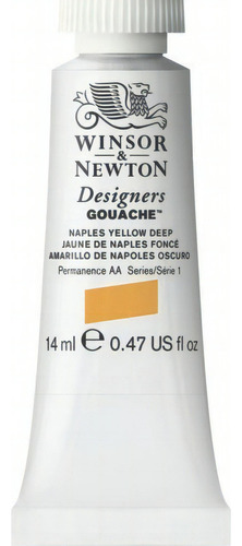 Gouache Winsor & Newton 14ml - Color Amarillo Nápoles Oscuro