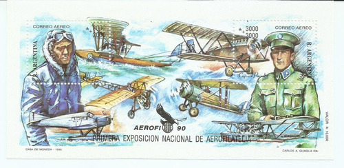 Primera Exposicion Nacional De Aerofilatelia - Aerofi '90