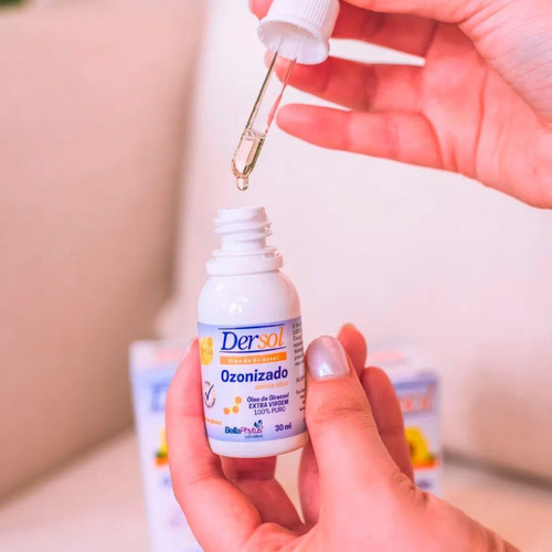 Óleo Girassol Dersol Para Machucado Lesão Pele 30ml Gotas Fragrância Neutra
