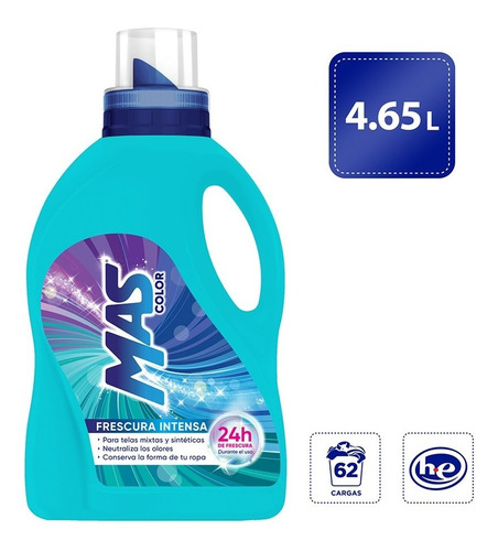 Detergente Líquido Mas Color Frecura Intensa 4.65l