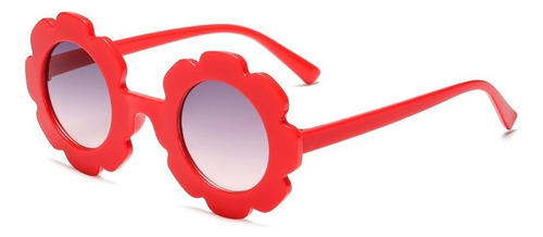 Lentes Niñas Gafas Sol Flor Regalo Infantil Mayoreo Color Rojo