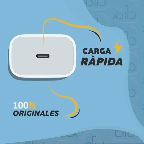 Imagen 4 de 9 de Cargador Y Cable Carga Rapida iPhone Usb C 11 12 13 Original