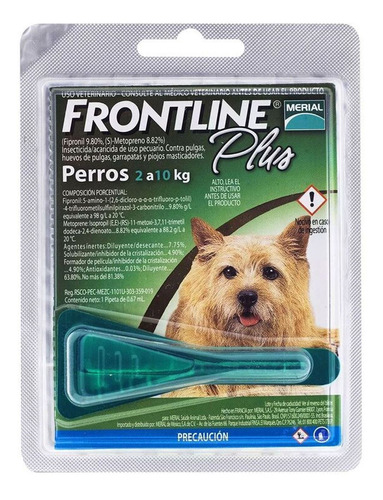 Pipeta Antipulgas Frontline Para Perros De 0 - 10kg