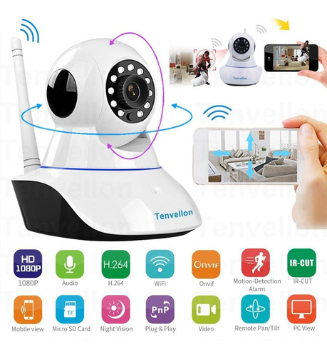 Imagen 1 de 10 de Video Baby Monitor Con Cámara Hd Noche Infrarrojo Visión Bid