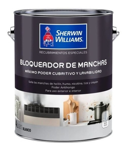 Pinturas Sherwin Williams Bloquador De Manchas 4 Lts