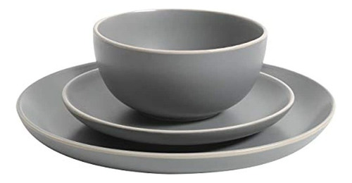 Gibson Home 114388.12RM Vajilla Gris Mate