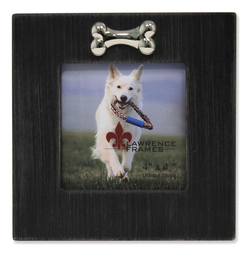 Lawrence Frames Wash Dog Frame Con Adorno De Hueso, 4 Por 4