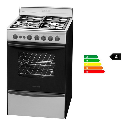 Imagen 3 de 5 de Cocina Multigas Longvie 13501xf Inoxidable 56cm 12cts