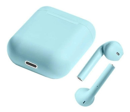 Audífonos In-ear inalámbricos i12 TWS celeste