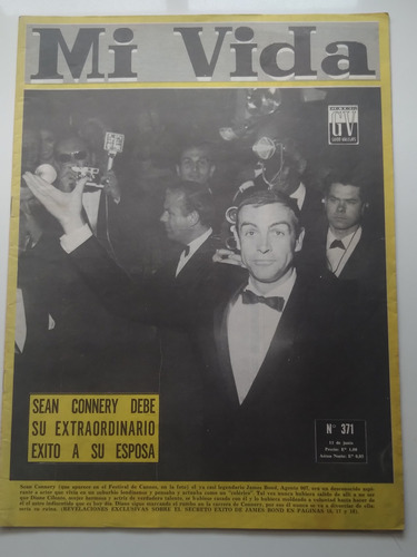 Revista Mi Vida N° 371 Junio 1965 Sean Connery. J