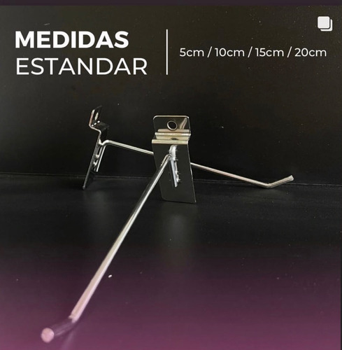 Ganchos Para Panel Ranurado Y Perforado De 5 Cm 100 Unidades