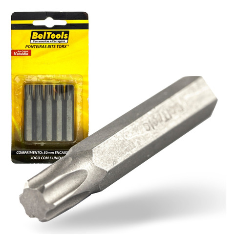 Kit C/ 5 Ponta Bit Torx 50mmx5/16xt45 Beltools