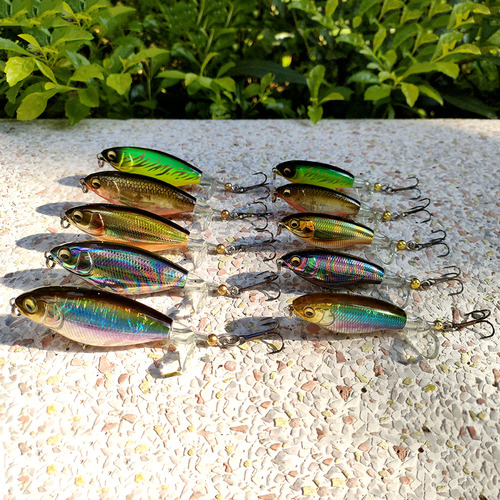 Señuelo De Pesca Giratorio Suave De Topwater Con Anzuelo Tri