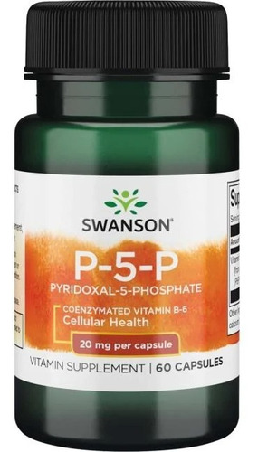 P-5-p Vitamina B6 20 Mg 60 Caps