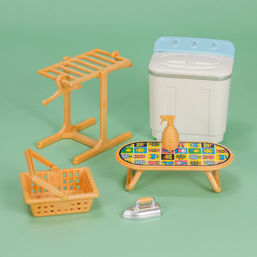 Kit De Lavadora En Miniatura Para Casa De Muñecas, Juego De