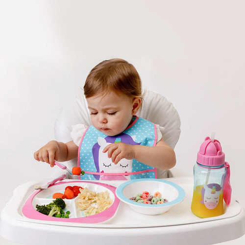 Babador Com Bolso Pega Migalhas Unicórnio 08261 Buba