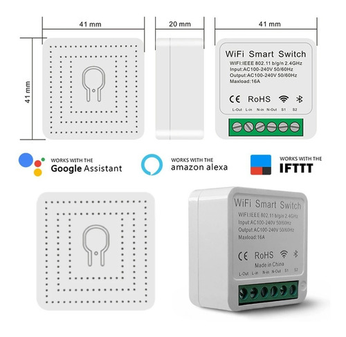 Interruptor Smart Switch Relé Inteligente Wifi 16a Diy Jwcom