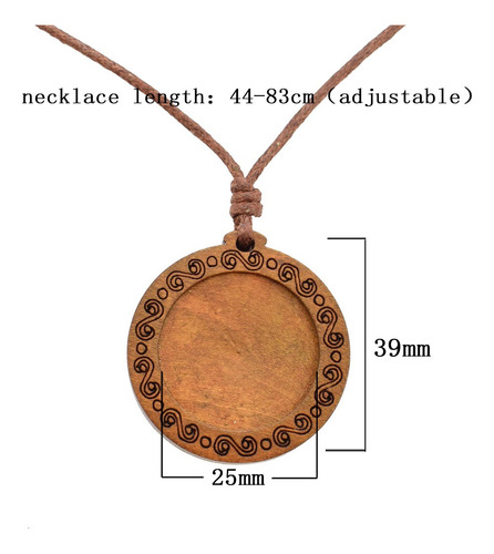 Collar Listón De Piel Con Dije De Madera Caballo