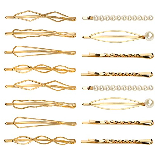 16 Piezas Metal Metal Metal Metal Pins, Perlas Pelo W731r