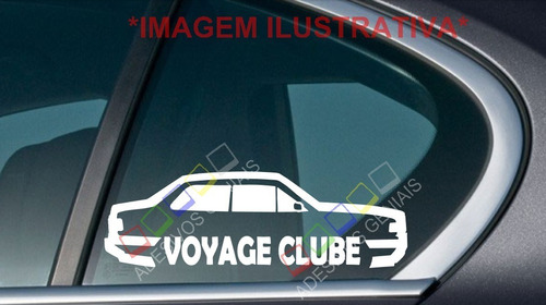 Adesivo Clube Carro Vw Voyage Quadrado  +brinde Cód: Clvq-01