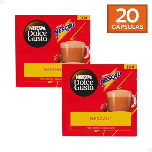 Kit 20 Capsulas Dolce Gusto Nescau Chocolates Nescafé