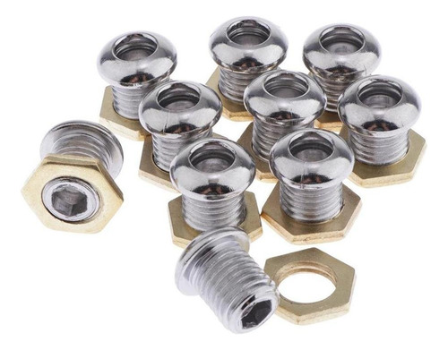 = 20 Piezas Plateadas 1/2 Cast Drum Set Partes Para Bajo Tom