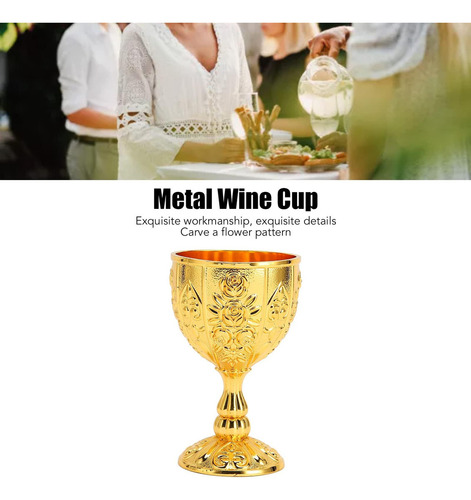 Copa De Vino De Cáliz De Metal Vintage Copa De Vino En Relie