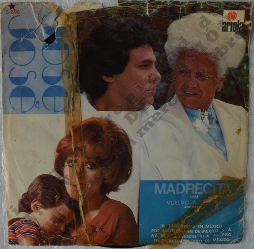 Madrecita - José José (1980), Disco Sencillo 45 Rpm (Usado)