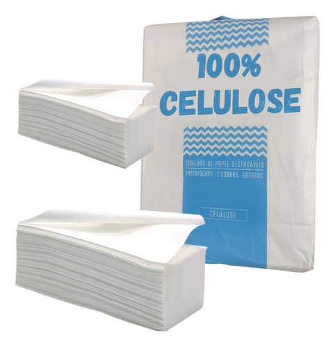 Papel Interfolha Para As Mãos Pacote C/ 1000 Folhas Banheiro