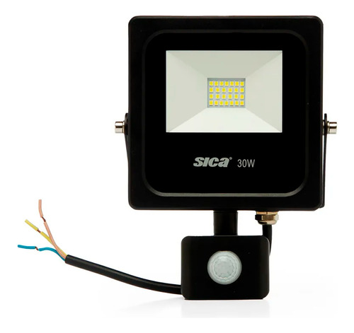 Reflector Proyector C/ Sensor Led 30w 2300lm Luz Fría Sica 