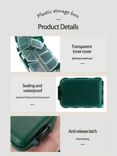 Estuche Pastillero 10 Compartimientos Multiusos