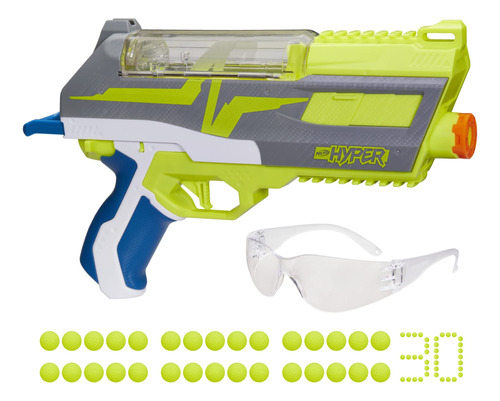 Nerf Hyper Impulse-40 Blaster, 30 Nerf Hyper Rounds, Tolva D