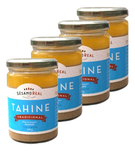 Tahine Pasta De Gergelim Vegano Sésamo Real 320g 4 Potes