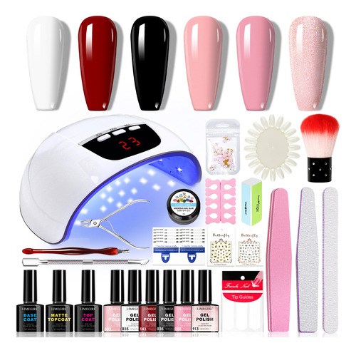 Esmalte De Uñas En Gel De 30 Unidades/6 Colores Con Lámpara