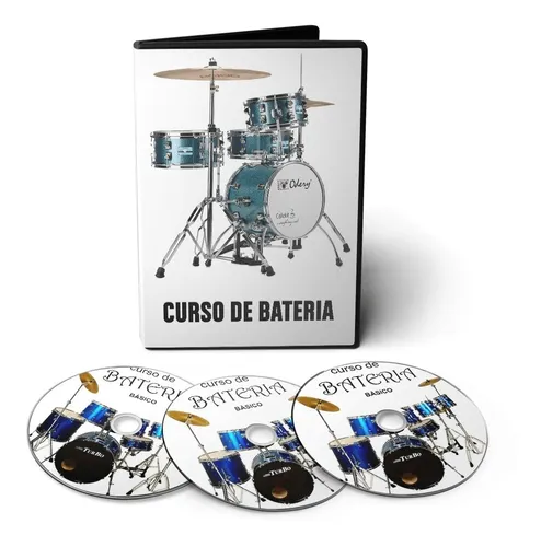comprar Curso De Bateria Do Básico Ao Avançado Em 04 Dvds Videoaula