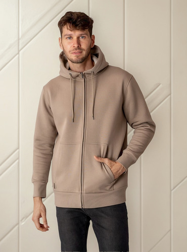Polerón Con Capucha Y Cierre Ykk® Interior Polar Sherpa  Algodón Orgánico  Puelo De Lenga®