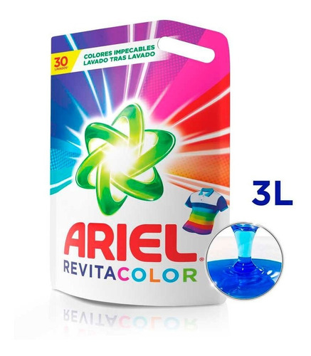 Ariel Jabon Liquido Revitacolor Doypack 3 Lt
