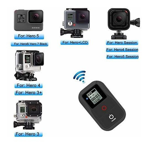 Imagen 2 de 10 de Mando A Distancia Wifi Compatible Para Gopro Hero 8/7black/6