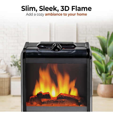 Mini Calentador Eléctrico Chimenea Llama 3d Cuerpo Fresco
