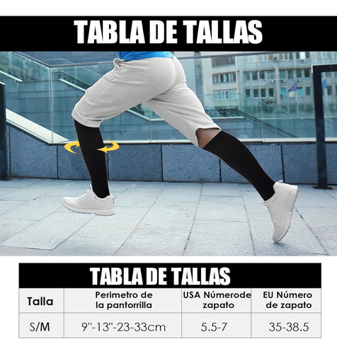 6 Pares De Calcetines De Compresión De Tela Suave