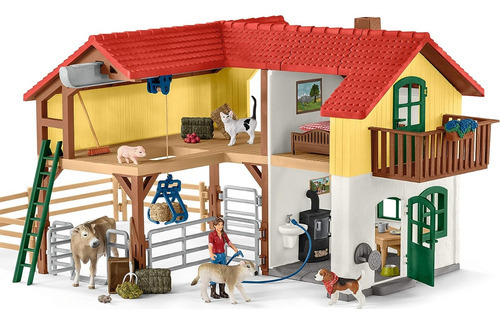 Juguete Granja Casa De Campo Con Animales - Schleich