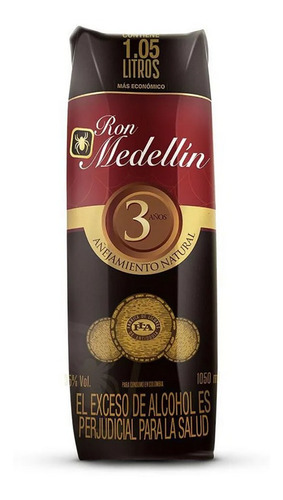 Ron Medellin Añejo 3 Años Tb - mL a $60