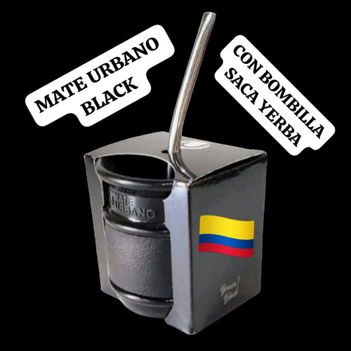 Mate Argentino Urbano Bravo  Black C\bo - Kg a $881